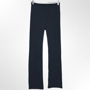 Athleta Elation Straight Leg Pant Womens Small Black Powervita Mid-Rise Yoga